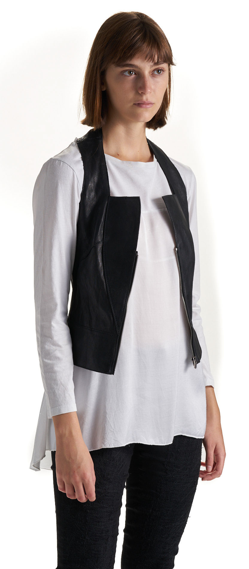 DANIELE BASTA LEATHER AND SILVER JACKET - himba tex